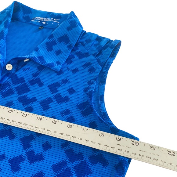 Blue NIKE GOLF Dri-Fit Sleeveless Collared Golf Shirt - Women’s M - Picture 11 of 12